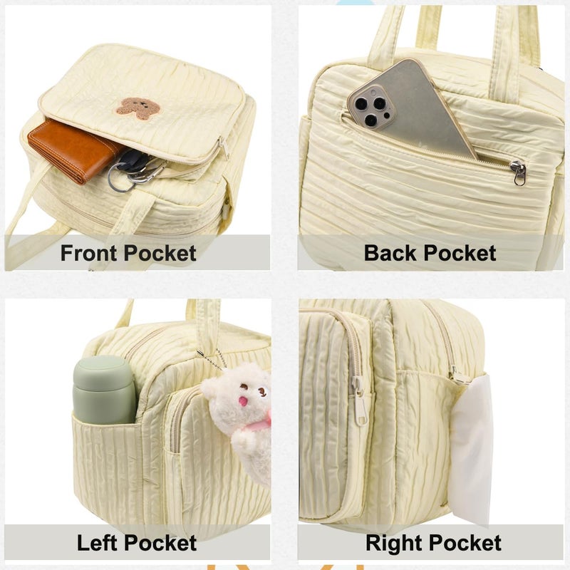 Lushandy Baby Diaper Bag Tote, Mommy Bag Cute Diaper Bags Crossbody Baby Bags for Girl Pañaleras Para Beb - Image 5